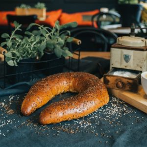 Seedy sourdough roll